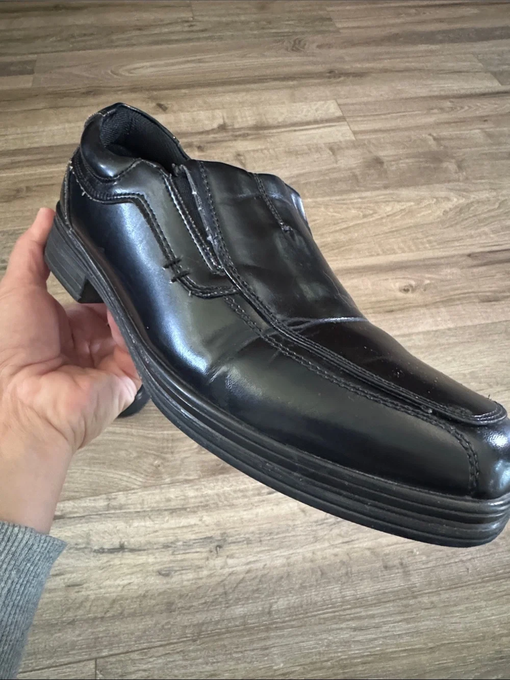 Deer Stags Boys Black Slip-On Dress Loafers Size 6M